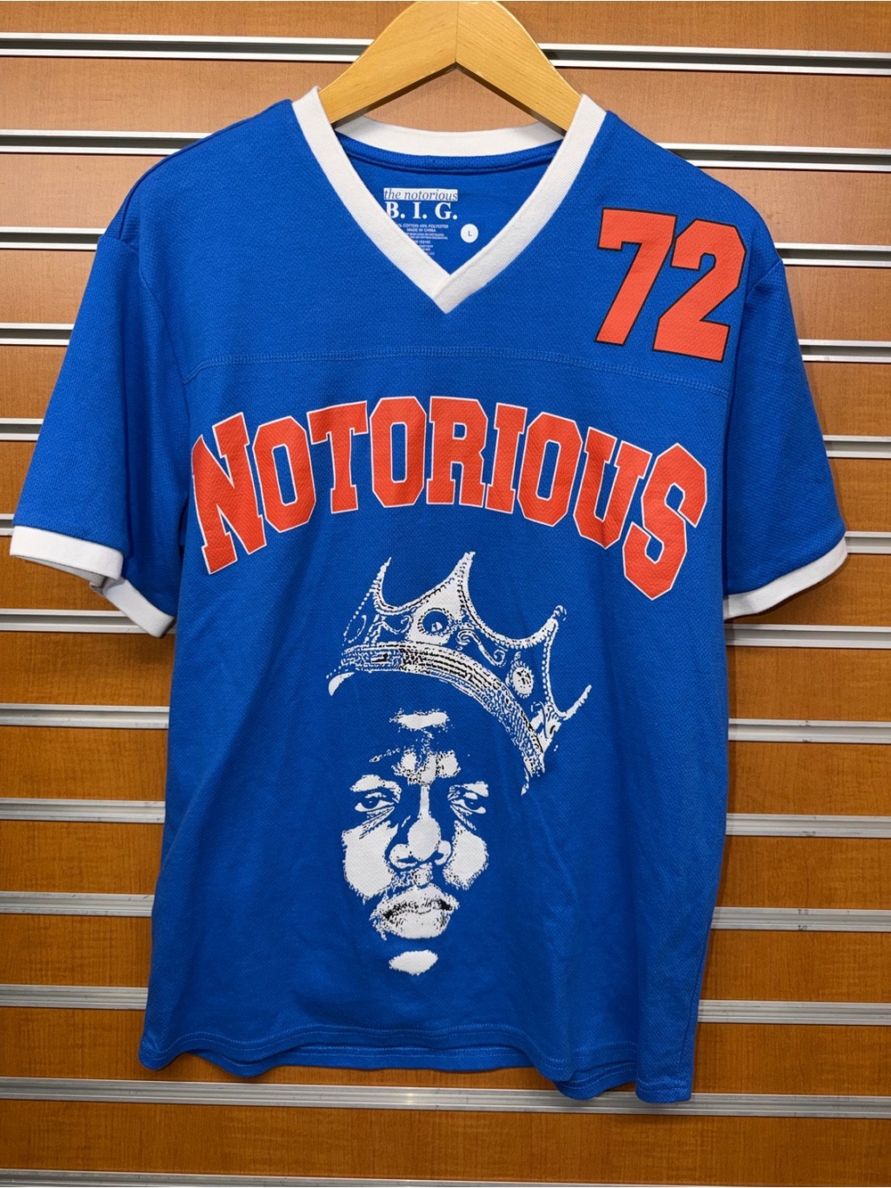Notorious B.I.G. Blue Graphic Jersey Shirt - 72